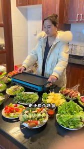 เตาปิ้งย่างไฟฟ้า 2 in1 1500w  ระบบทำความร้อนดี ปลอดภัย หมดปัญหาควันไฟ รุ่นไร้ควัน ไม่เหม็นอับ