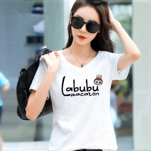 เสื้อลาบูบู้ เสื้อยืดหญิง Labubu ผ้าCotton100% ใส่สบาย High quality รุ่น C796