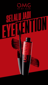 OMG OH MY GLAM LASHTENTION Waterproof Mascara 6.5gr || Maskara Eye Makeup Waterproof