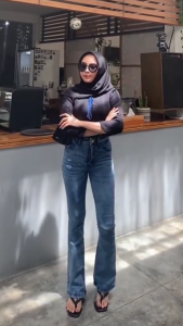 IMjeans - Celana Jeans Wanita Highwaist Cutbray Terbaru 2023