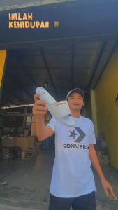 Sendal Slop Karet Pria Wanita Putih Size 39-43 Bonus Dompet STNK