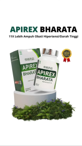 Obat Penurun Darah Tinggi Hipertensi APIREX BHARATA Original 100% - Obat Vertigo Kolesterol