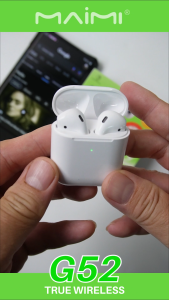 Maimi หูฟังบลูทูธ รุ่น G52 หูฟังไร้สาย บลูทูธเวอร์ชั่น 5.4 พร้อมไมโครโฟนลดเสียงรบกวน แบตเตอรี่อยู่ได้นาน รับประกัน 1ปี