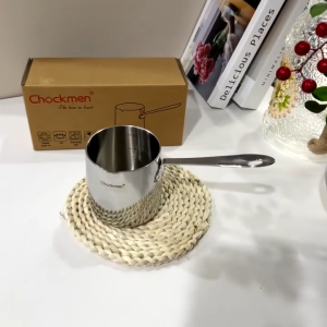 Quánh inox CHOCKMEN 350ML quánh nấu socola quánh đun sữa cafe quánh sâu lòng nồi chiên ngập dầu