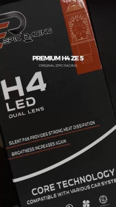 Epic Racing Lampu Utama H4 Projector ZE5 Original PNP AC DAN DC Dengan Kipas Pendingin Full Aluminium