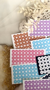 bloomingyourdays (TERMURAH) MINI KECIL STICKER HURUF ALPHABET scrapbook journaling pastel mini sticker sheet stiker dekorasi