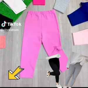 Quần Legging Dài Bé Gái Thun Cotton Thoải Mái Và Sang ChảnhQuần Thun Ôm Dài Bé Gái Legging 09-20kg