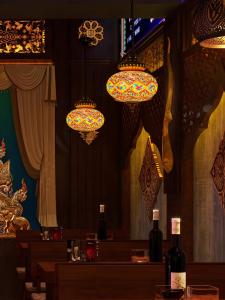 Turkish Moroccan Mosaic Stained Glass Chandelier Home Living Bedroom Dining Room Decorative Lamps