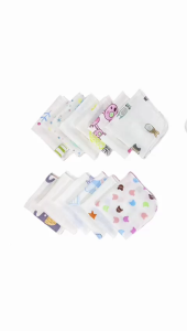 Baby Handkerchief Cotton Hand Towels Kids 5 pcs in 1 set Tangan Sapu Tangan Kanak-Kanak Random Design
