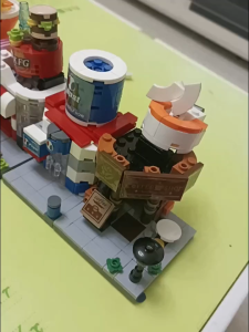 Street View Building Blocks ของเล่นเมืองเล็กๆรูปร่าง Street สไตล์ร้านค้าอาคารขนาดเล็ก City Building รูปร่างบล็อกตัวต่อ （103 PCS）-Amaya