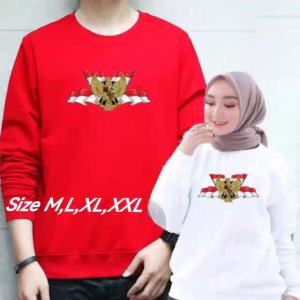 Sale Spesial Sweater Pria Wanita Garuda Ikn Kaos 17 Agustus Hut RI Crewneck Dirgahayu Indonesia Nkri