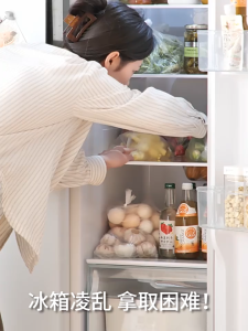 COLOGO 🥇 Household Kitchen Refrigerator Storage Box Transparent Drawer Storage Box Kotak simpanan laci