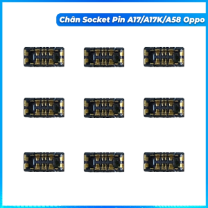 Chân socket pin trên main A17 A17k A58 oppo