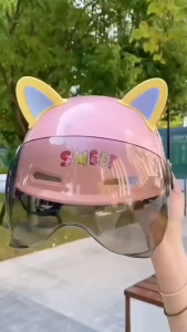 1 Cặp tai mèo gắn mũ bảo hiểm Tặng kèm keo 3M Tai mèo gắn nón Trang trí xe máy