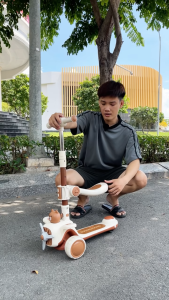 Xe trượt cho bé 3in1 - Xe trượt scooter gấp gọn bánh phát sáng có ghế ngồi có nhạc - Hàng Cao Cấp [Ship hoả tốc HCM]