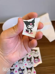 Sanrio Tattoo Stickers Cartoon Cute Kuromi Cinnamon Dog Waterproof Childrens Party Supplies Temporary Tattoos Art Kid Gifts