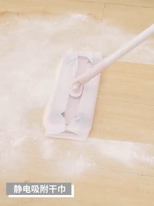 Jin.Lucky ไม้ถูพื้น ใช้แล้วทิ้งกระดาษแห้งและกระดาษเปียก ไม้ถูพื้น หมุนได้ 360 องศา พร้อมส่ง