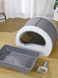 รุ่นใหม่ ห้องน้ำแมว ห้องน้ำแมวใหม่ ห้องน้ำแมวใหญ่ กระบะทรายแมว แคปซูลอวกาศ มีแสงอัลตร้า ช่วยฆ่าเชื้อโรค แบบมินิมอล