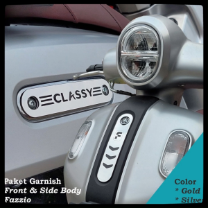 Front & Side Body Garnish Package - Front & Side Fazzio Motif Black Yamaha Motor Accessories