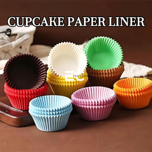 EC 100Pcs Colored Paper Cupcake Liner Premium Quality Oven Safe Baking Supplies