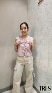 Whimsy Ribbon Self Tie Linen Top | WEARTRESPH