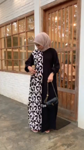 Gamis Twill Rayon Super Tebal Adem Cap Malaman Saku Kanan Kiri Resleting Depan Busui Terbaru