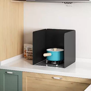 [COD]Stainless Steel Kitchen Gas Stove for Cooking Oil Spill Oil Baffle Plate Damper High-temperature Thickening Baffle Heat Shield