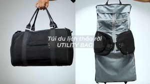 Túi xách du lịch gấp gọn có bánh xe Thương hiệu Natoli Túi trống du lịch cỡ lớn to đa năng BST Utility Bag T18