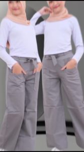 Celana Kulot Anak Perempuan Untuk Usia 7-13 Tahun Kain Katun Sigaret Premium