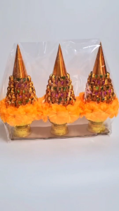 ชุด กรวย อุปัชฌาย์ 1 เซ็ท มี 3 พาน แบบกรวย กระดาษ งานบวช