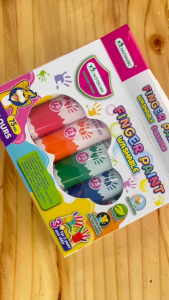 Master Art สีทามือ ฟิงเกอร์เพ้นท์ สีปลอดสารพิษ สำหรับเด็ก ชนิดหลอดบีบอ75 ml. 6 สี