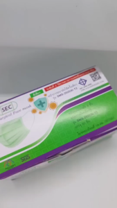 หน้ากากอนามัย 3 ชั้น สําหรับใช้ทางการแพทย์ (ยี่ห้อ SEC บรรจุ 50 ชิ้น)