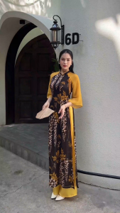 Áo dài cách tân cổ trụ vol 4 tà siêu xinh xỉu dành cho bạn gái xinh AD018- Lady Fashion - Khánh Linh style