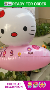 Pelampung Hello Kitty Model Duduk - Swim Ring Kids Motif Kartun - Pelampung Renang Bulat Diameter 70cm Karakter Hello Kitty