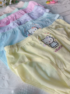 COD 12Pcs Girls Character Underwear Hello Kitty Baby Kids Panty 4-5years old manipis cotton