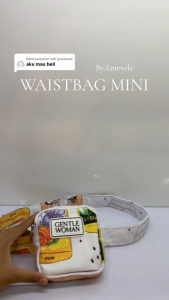 TAS PINGGANG WANITA / TAS SELEMPANG / TAS KANVAS MINI / WAISTBAG WANITA / TAS GENTLE WOM4N BKK GW 38