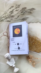 Kartu ucapan coldplay yellow handmade greeting