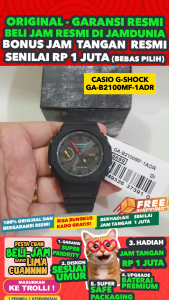 CASIO ORIGINAL - CASIO G-SHOCK GA-B2100MF-1ADR - MEN NG - RESIN - Hitam - Jam dunia JD18
