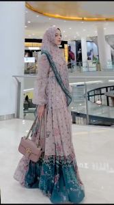 Gamis Syari SHANUM Set Syari BY ALYA SYARI - 100% REALPIC Terbaru Gamis Pesta