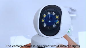 Hamrol 4MP Dual Lens WiFi Camera Dual Screen Baby Monitor Auto Tracking Ai Human Detection Indoor Home CCTV Camera Connect Cellphone