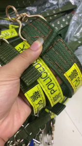 vòng cổ chó dù PoLice cao cấp hàng nước ngoài 4 size cho chó dưới 45kg