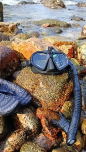 COD TaffSPORT Kacamata Selam Scuba Diving Snorkeling with GoPro Mount - AS304 / Masker nyelam renang Anti Kabut Laut Scuba Diving Pria Dewasa anti masuk air tembak ikan asli original terbaik / Alat selam Kaca mata Snorkeling low volume mask full face set