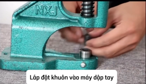 Bộ cối dập lỗ tròn thông dụng cho máy dập tay đục lỗ tròn trên quần áo túi xách may mặc thủ công