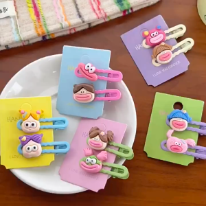 Kẹp tóc mái  kẹp tóc hình mỏ vịt dành cho bé gái hoạ tiết đáng yêu BK07