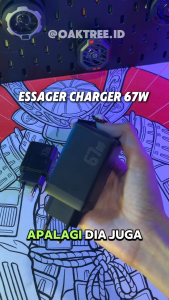 Essager Kepala GaN Charger Fast Charging 67W QC4.0 PD Fast Charger AFC Pengisi Daya Cepat 67W Charger Gan 3 Usb Port - Lazada