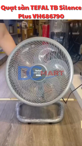 Quạt sàn TEFAL TB Silence Plus VH686790 - Xám Cánh Trắng - Hàng Chính Hãng BH 2 Năm
