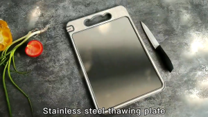Talenan stainless 2 sisi/Double Sided Cutting Board/Chopping Board Multifungsi/Jerami Chopping Board