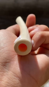 once pipa asli gg lokal panjang 16cm bulat lengkung bahan merah asli mulus