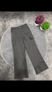 Terlaris Celana Panjang Wanita Cargo Cutbray Katun Stretch Highwaist / Cutbray Cargo Pants