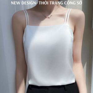 Áo 2 dây nữ lụa satin cao cấp mặc trong áo blazer chất vải mịn mát - NEW DESIGN AO0033